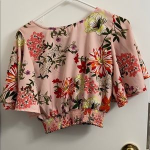 TRUE DESTINY pink floral blouse